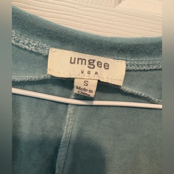 Umgee Teal V-Neck Dress - Picture 2 of 6